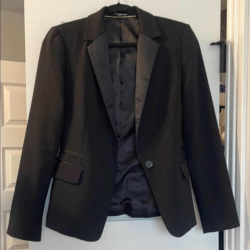 Express Black Sport Coat Blazer with Notched Lapels